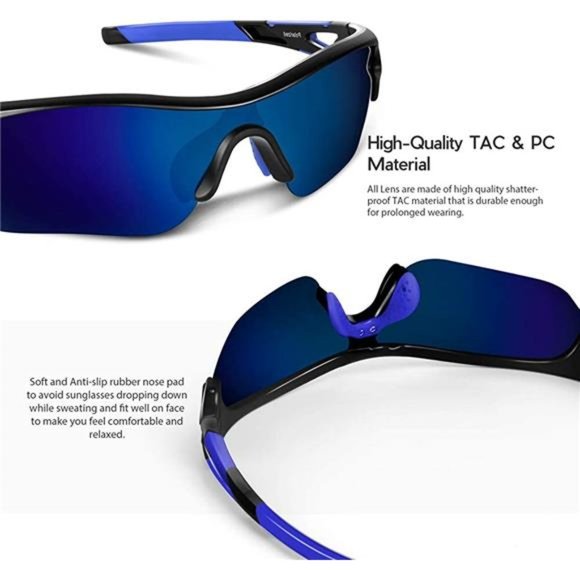 Polarized Sports Sunglasses for Men - TAC Technology Lens, Case Included - Picture 3 of 5